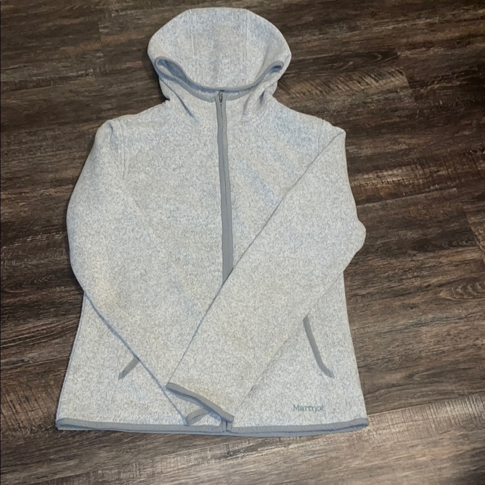 Marmot Women’s Light Gray Fleece Jacket - Picture 2 of 5